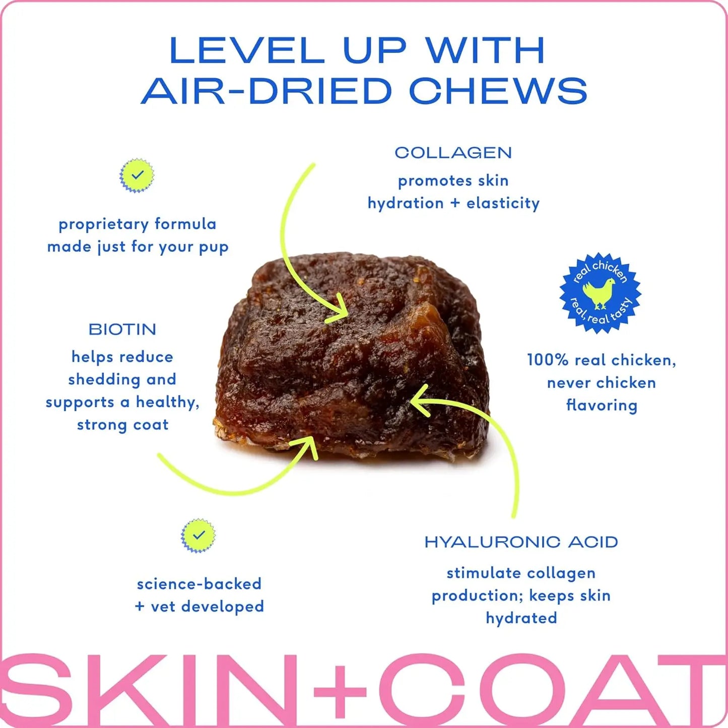Native Pet Omega Skin & Coat Chews for Dogs - 30 Soft Chews with Omega-3 Fish Oil & Wild-Caught Salmon Oil for Healthy, Shiny Fur & Reduced Shedding
