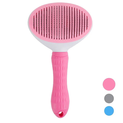 Self-Cleaning Pet Slicker Brush for Dogs & Cats – One-Click Hair Removal Grooming Comb