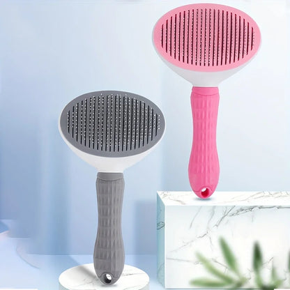 Self-Cleaning Pet Slicker Brush for Dogs & Cats – One-Click Hair Removal Grooming Comb