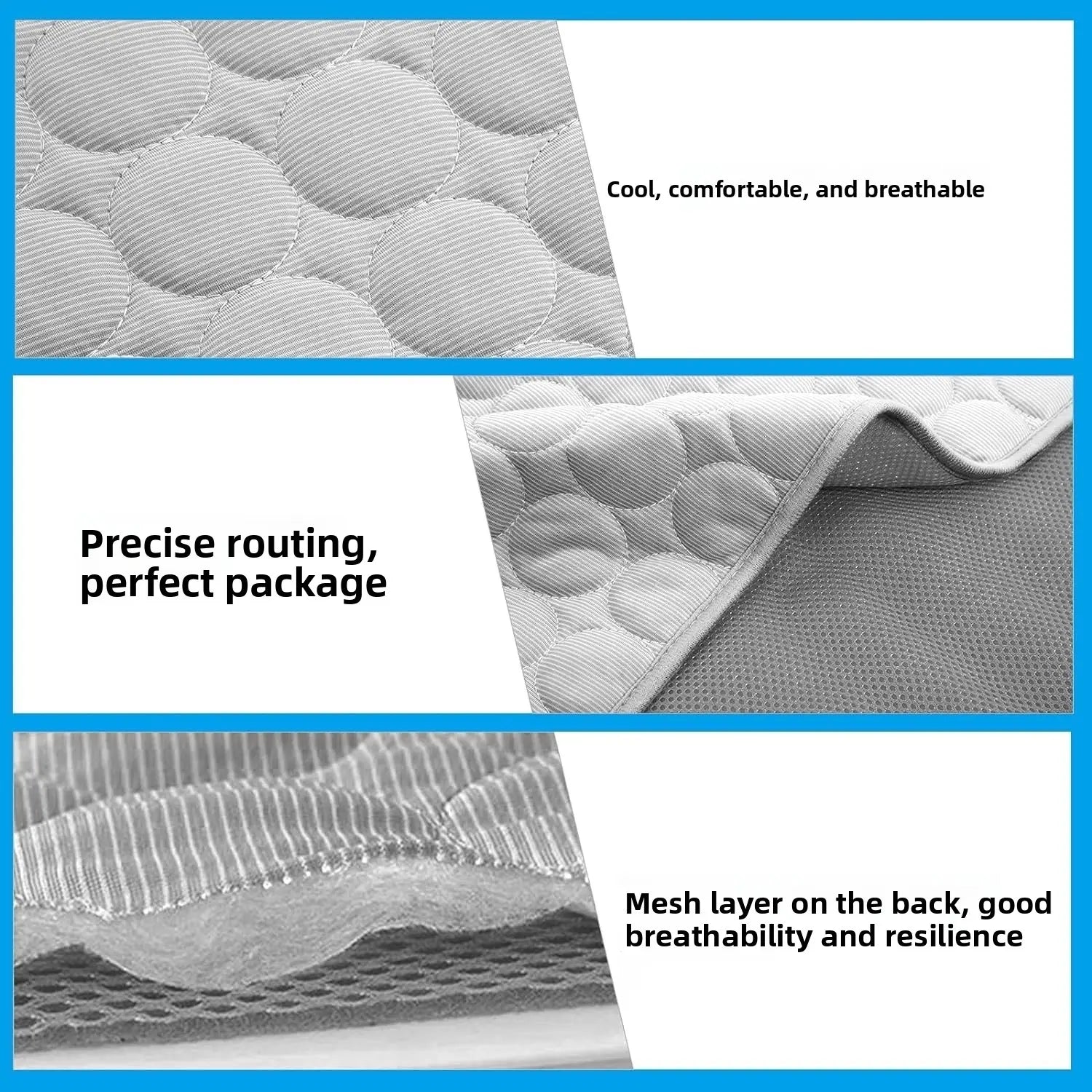 Pet Cooling Mat Cooling Ice Silk Mat for Dogs and Cats Anti-Bite Breathable Cooling Pad Ice Nest