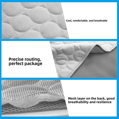 Pet Cooling Mat Cooling Ice Silk Mat for Dogs and Cats Anti-Bite Breathable Cooling Pad Ice Nest