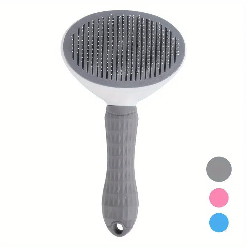 Self-Cleaning Pet Slicker Brush for Dogs & Cats – One-Click Hair Removal Grooming Comb