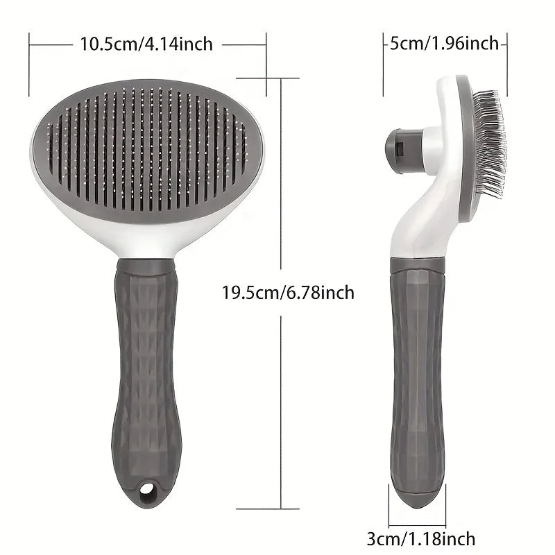 Self-Cleaning Pet Slicker Brush for Dogs & Cats – One-Click Hair Removal Grooming Comb