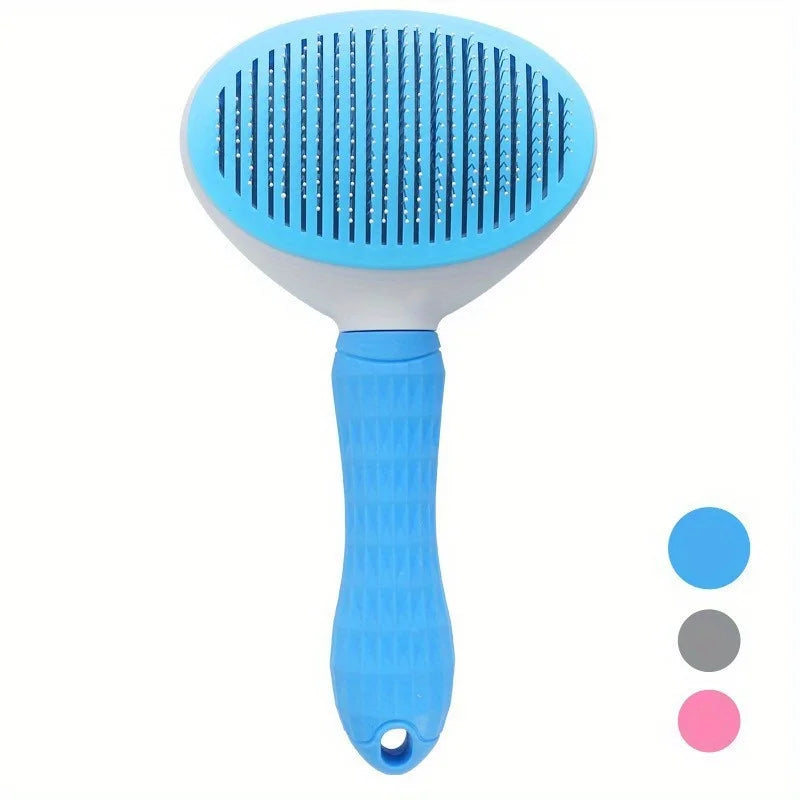 Self-Cleaning Pet Slicker Brush for Dogs & Cats – One-Click Hair Removal Grooming Comb