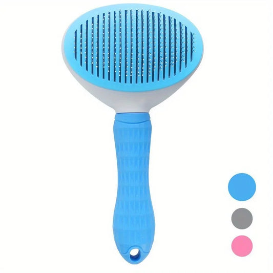 Self-Cleaning Pet Slicker Brush for Dogs & Cats – One-Click Hair Removal Grooming Comb