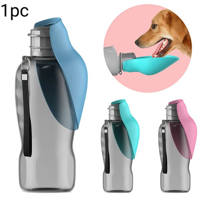 Pet Travel Water Cup, Flip Lid One-Click Release, Dual Leak Proof, 800Ml/27Oz Large Capacity, Single Hand Operation, Cat Dog Universal